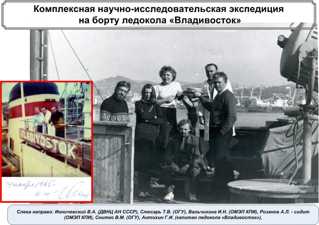 На ледоколе "Владивосток" была предпринята научно-исследовательская экспедиция для изучения вестибулярного аппарата человека, в т.ч. при помощи методов ЭПД